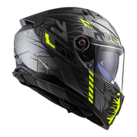 LS2 FF811 Vector II Techbot Helmet - Matte Titanium / Hi-Vis / Yellow (XS)