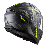LS2 FF811 Vector II Techbot Helmet - Matte Titanium / Hi-Vis / Yellow (XS)