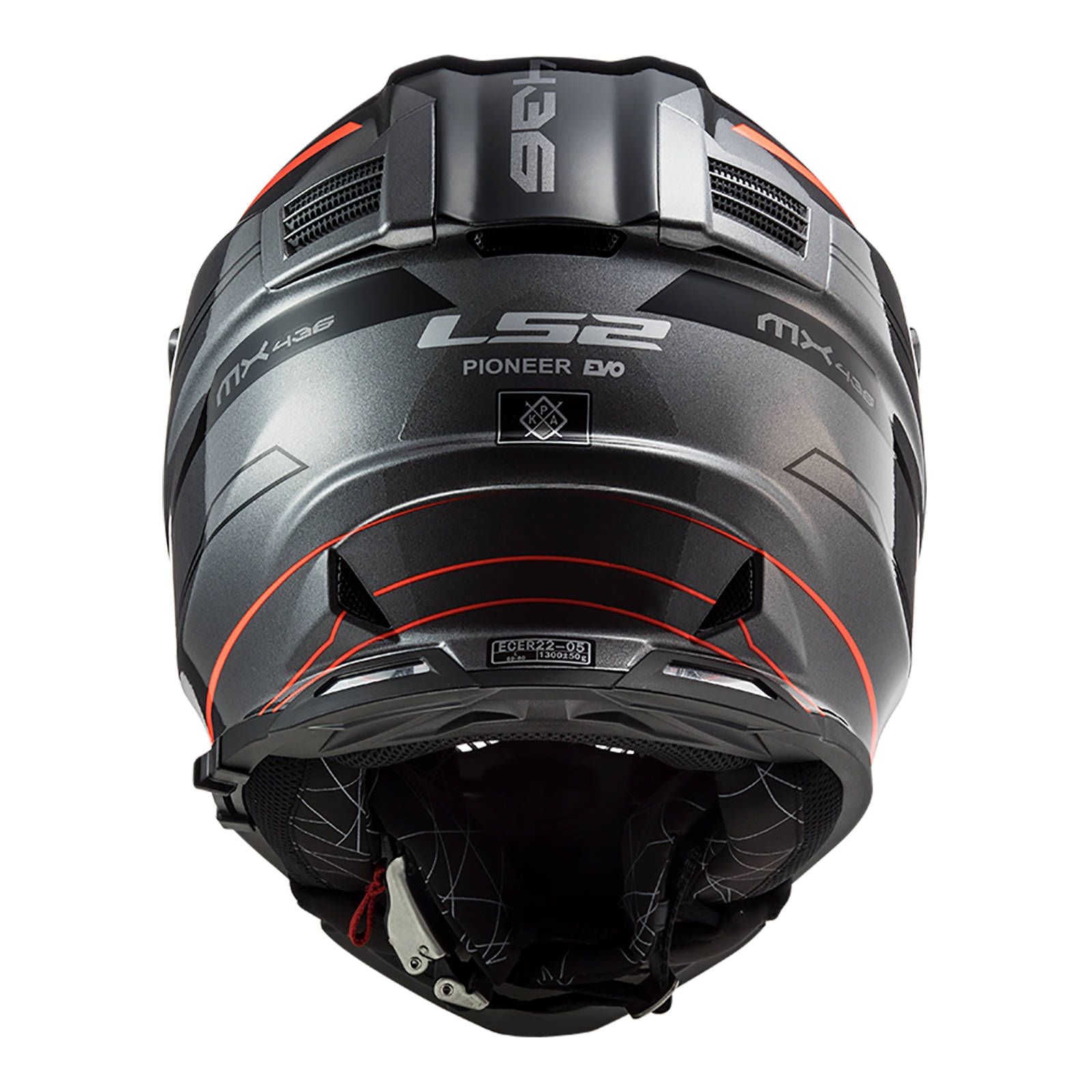 New LS2 Pioneer Evo Knight Helmet - Titanium / Fluro Orange (L) #LS2MX436EKNTOL