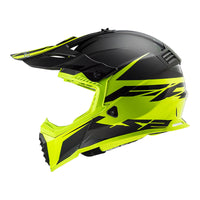 New LS2 MX437 Fast EVO Roar Helmet - Black / Hi-Vis (XS) #LS2MX437ROMBYXS