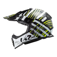 New LS2 MX437 Fast EVO Verve Helmet - Black / White (2XL) #LS2MX437VERVE2XL