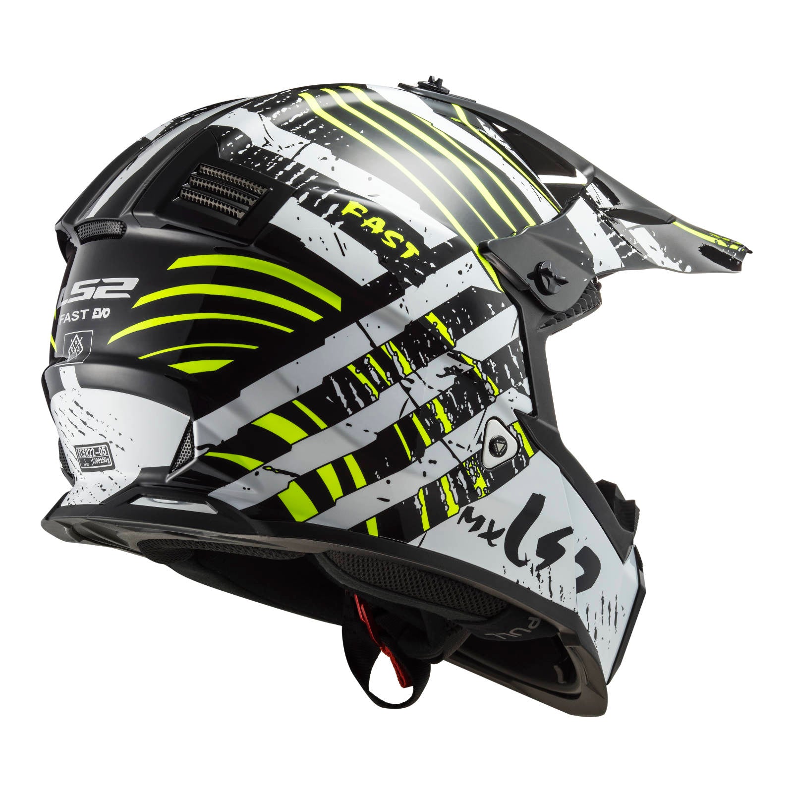 New LS2 MX437 Fast EVO Verve Helmet - Black / White (XL) #LS2MX437VERVEXL