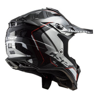 LS2 MX700 Subverter EVO Arched Helmet - Black / Titanium / Silver (2XL)