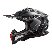 LS2 MX700 Subverter EVO Arched Helmet - Black / Titanium / Silver (2XL)