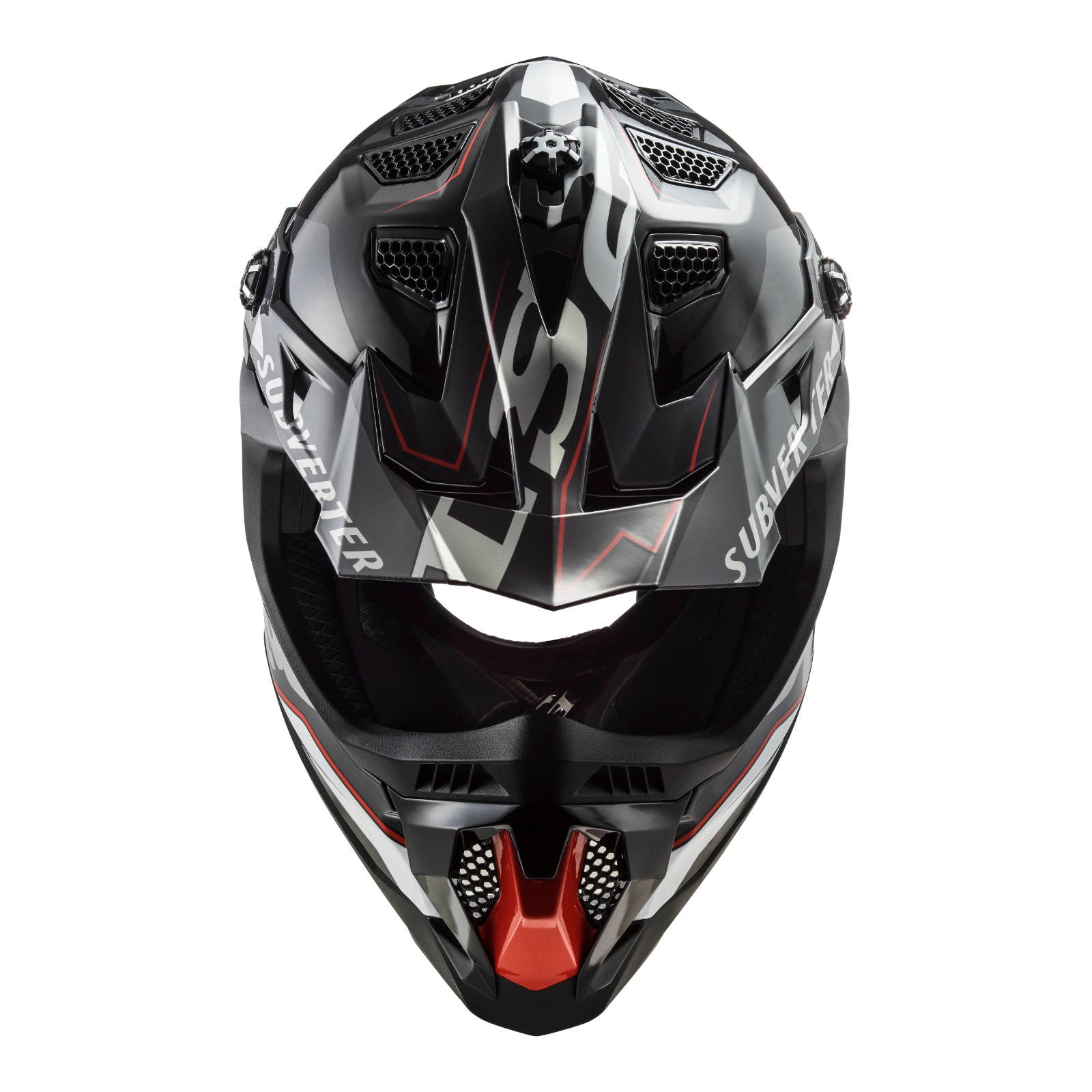 LS2 MX700 Subverter EVO Arched Helmet - Black / Titanium / Silver (M)
