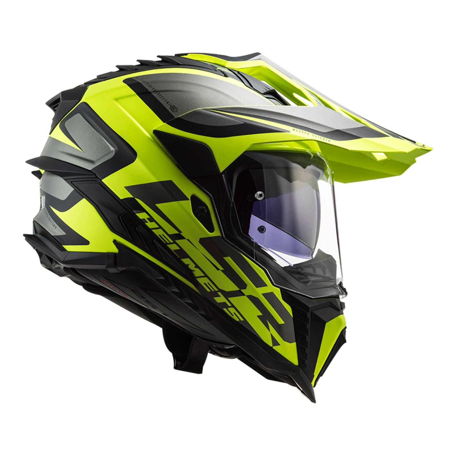New LS2 Explorer Alter Helmet - Matte Black / Hi-Vis (S) #LS2MX701ALTMBYS