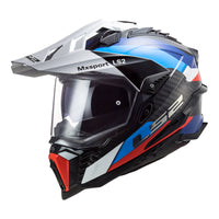 LS2 Mx701 Explorer Carbon Frontier Helmet Black/Blue 2XL LS2MX701EXPCBLKTIT2XL