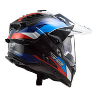 LS2 Mx701 Explorer Carbon Frontier Helmet Black/Blue 2XL LS2MX701EXPCBLKTIT2XL
