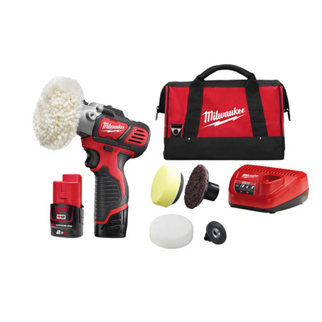 Milwaukee M12 Cordless Variable Speed Polisher/Sander - 2.0Ah Kit 12v 1y WTY