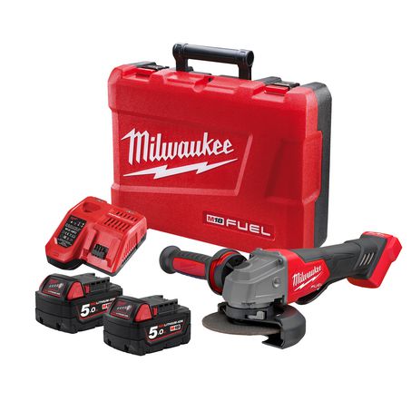 Milwaukee M18v Fuel 125mm 5In Angle Grinder W/Deadman Paddle Switch Kit 1y WTY