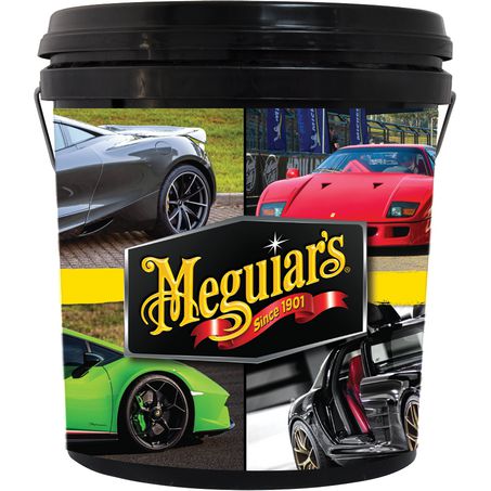 New MEGUIARS 15L Wash Black Plastic Bucket Metal Handle - M19BUCKET
