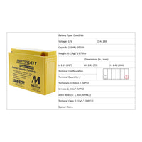 New MOTOBATT Quadflex AGM Battery #MB16AU