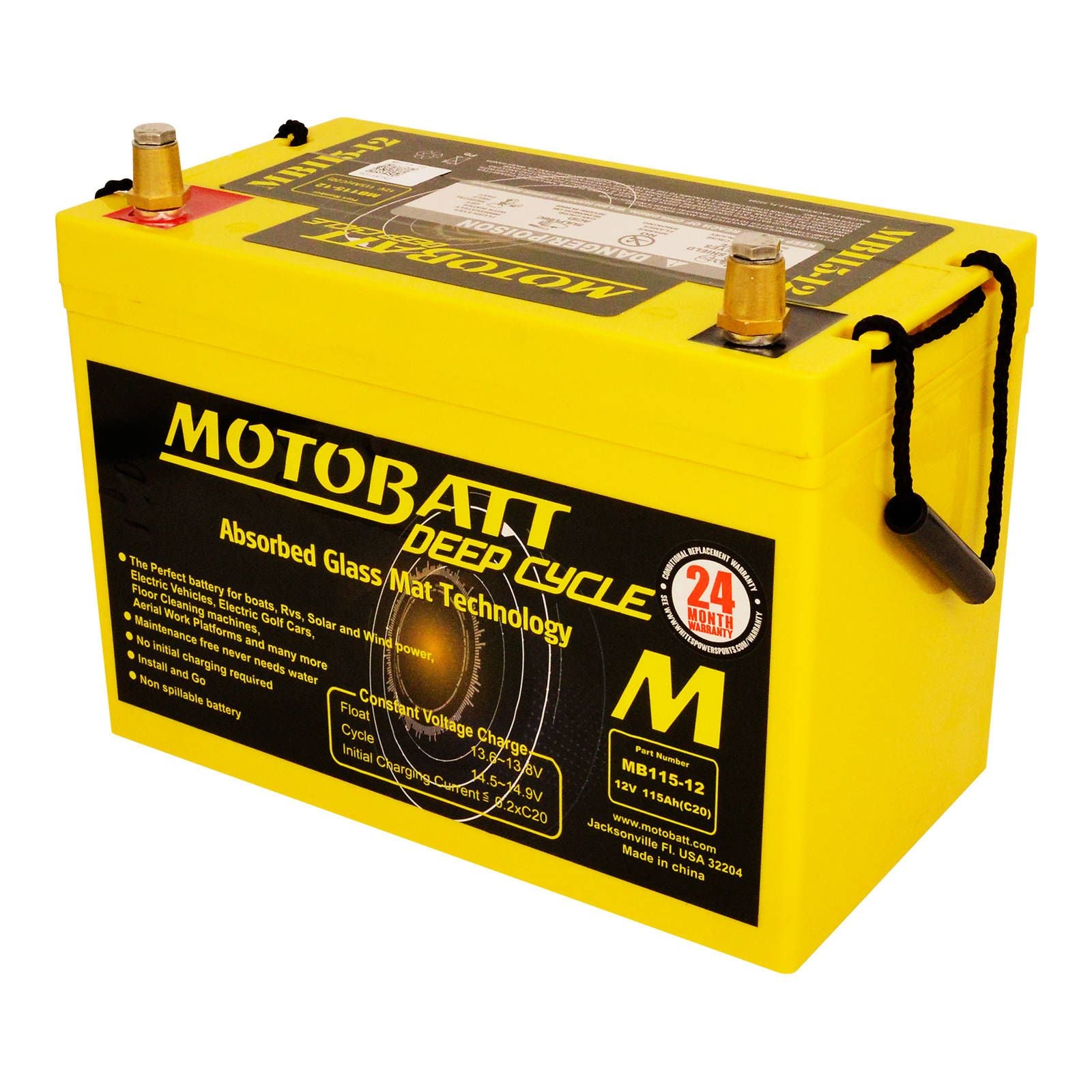 New MOTOBATT MB115 Deep Cycle AGM 115AH C20 #MBDC115