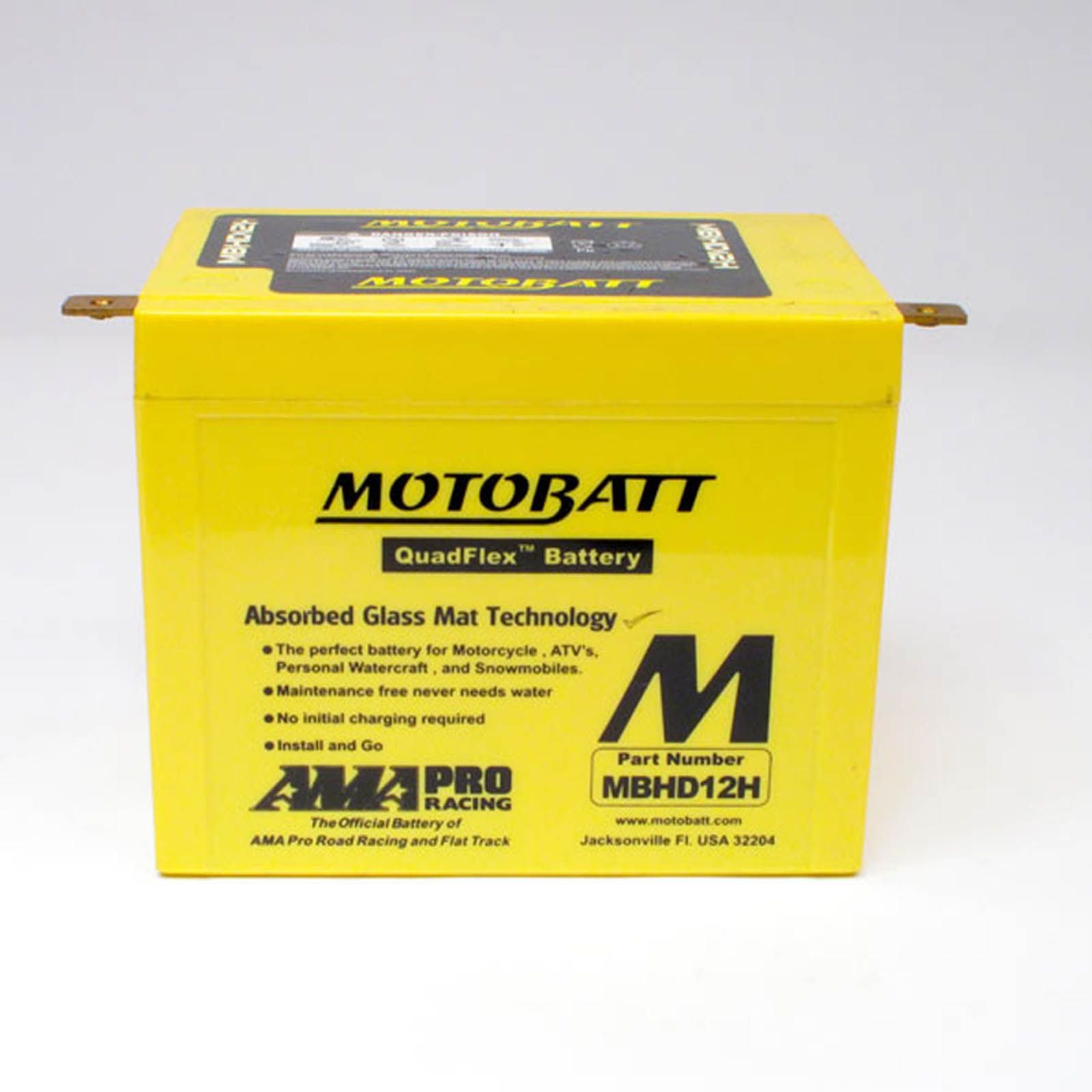 New MOTOBATT Quadflex AGM Battery #MBHD12H