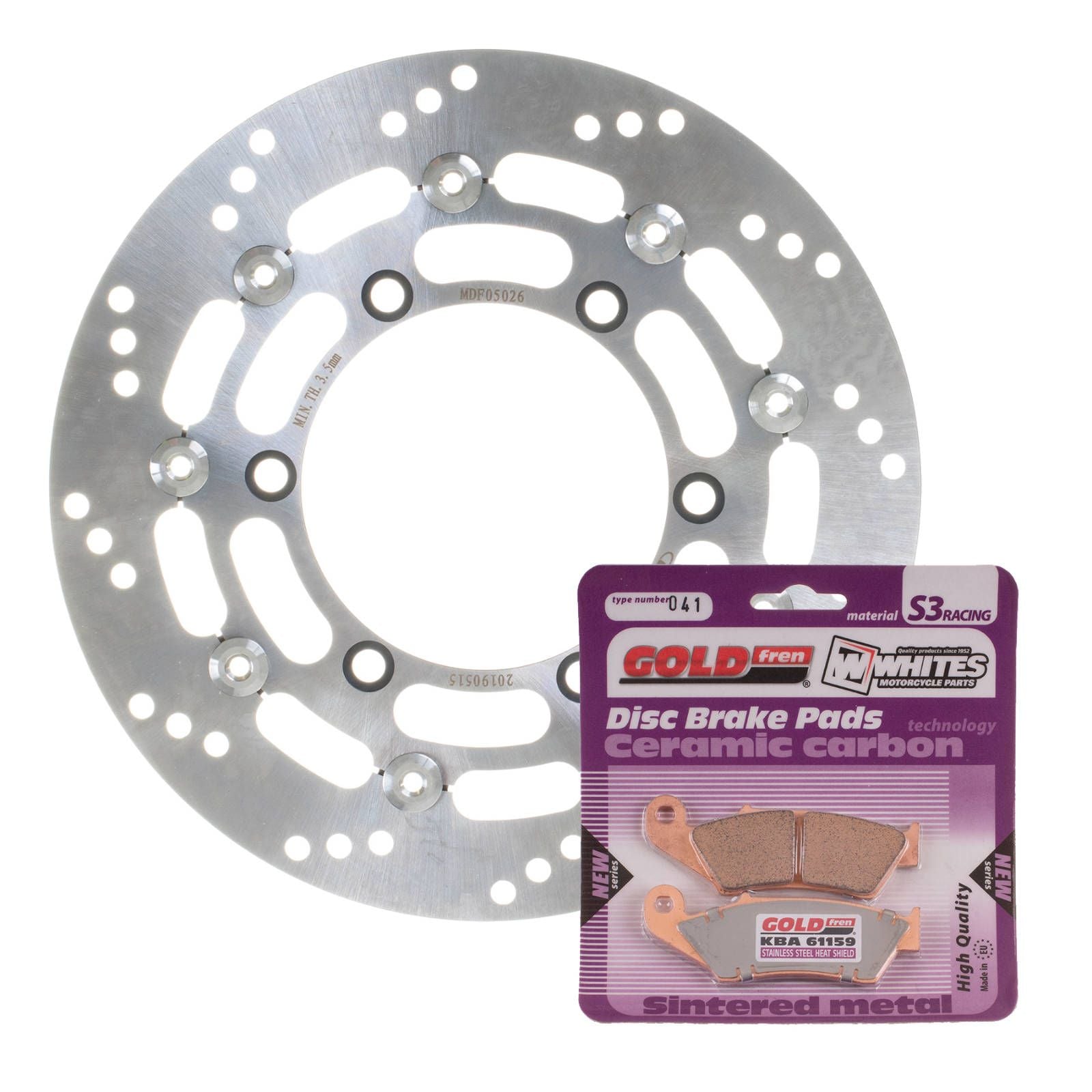 New MTX Brake Disc & Pad Kit - Front For Suzuki DR650SE 1996-2020 #MDKF05006