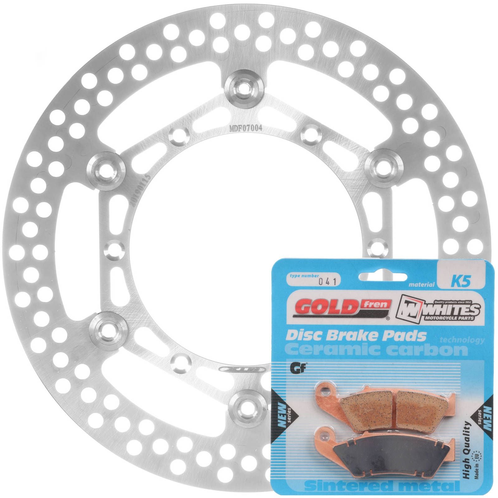 New MTX Brake Disc & Pad Kit - Front For Yamaha YZ250 2001-2007 #MDKF07020