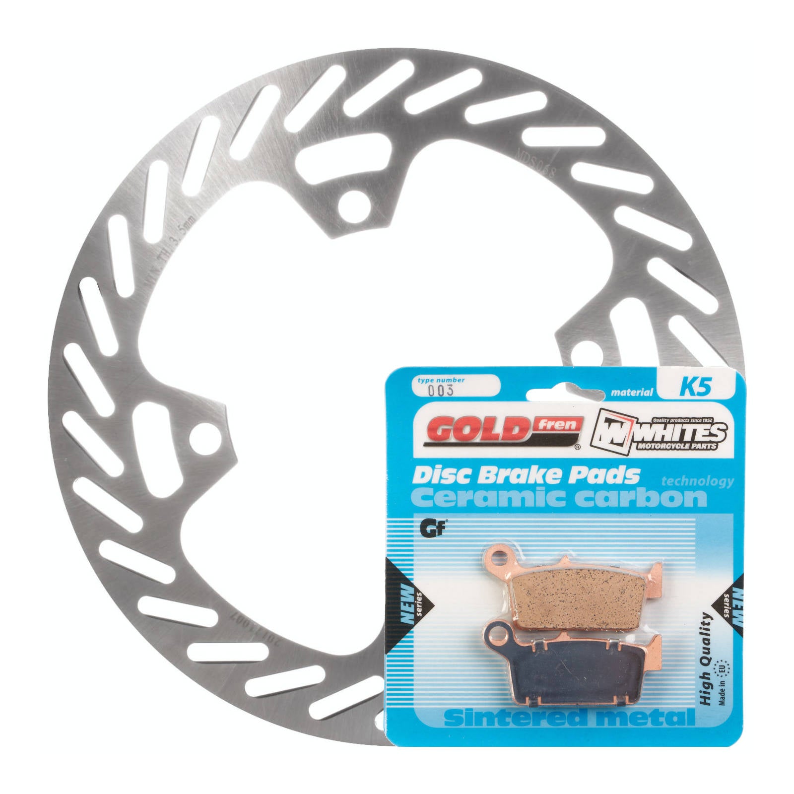 MTX & GOLDFREN Brake Disc & Pad Kit-Rear For Kawasaki KX125 2003-2008 #MDKR03010 | Australian Moto Spares