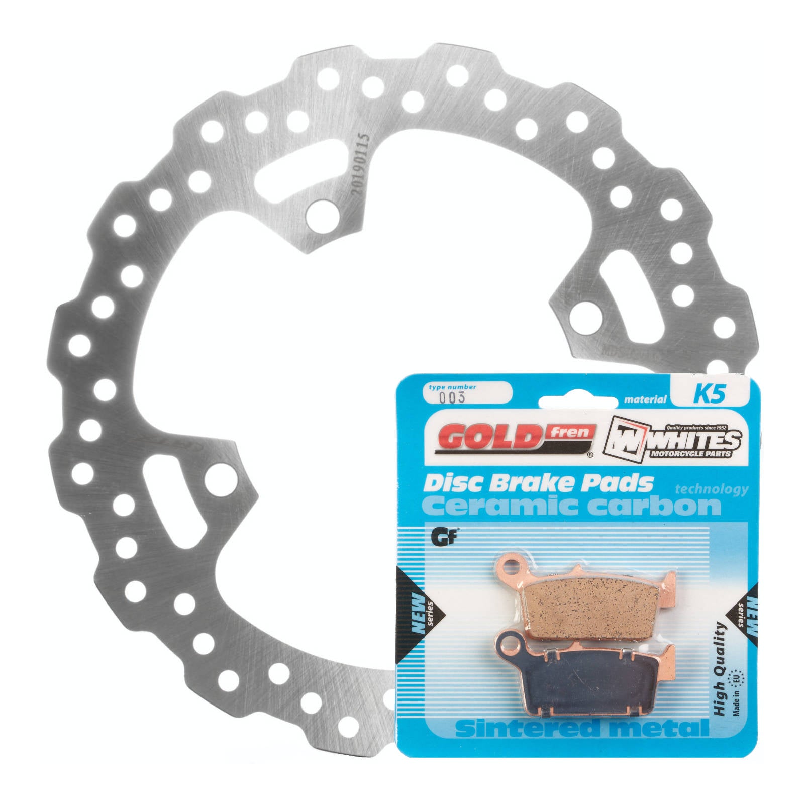 MTX & GOLDFREN Brake Disc & Pad Kit - Rear For Kawasaki KX125 2003-2008 - WAVE | Australian Moto Spares