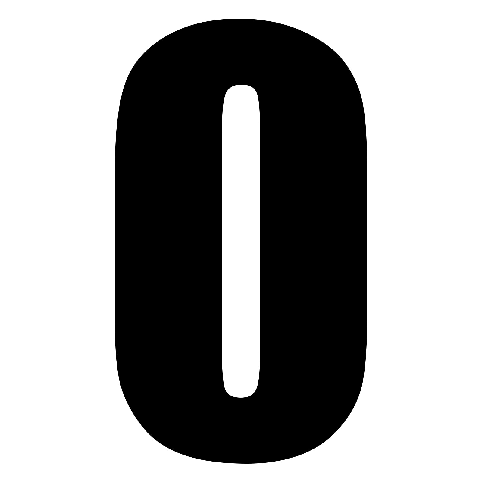 New WHITES Race Number - Black Sticker #0 (10 Pack) #NU6B0