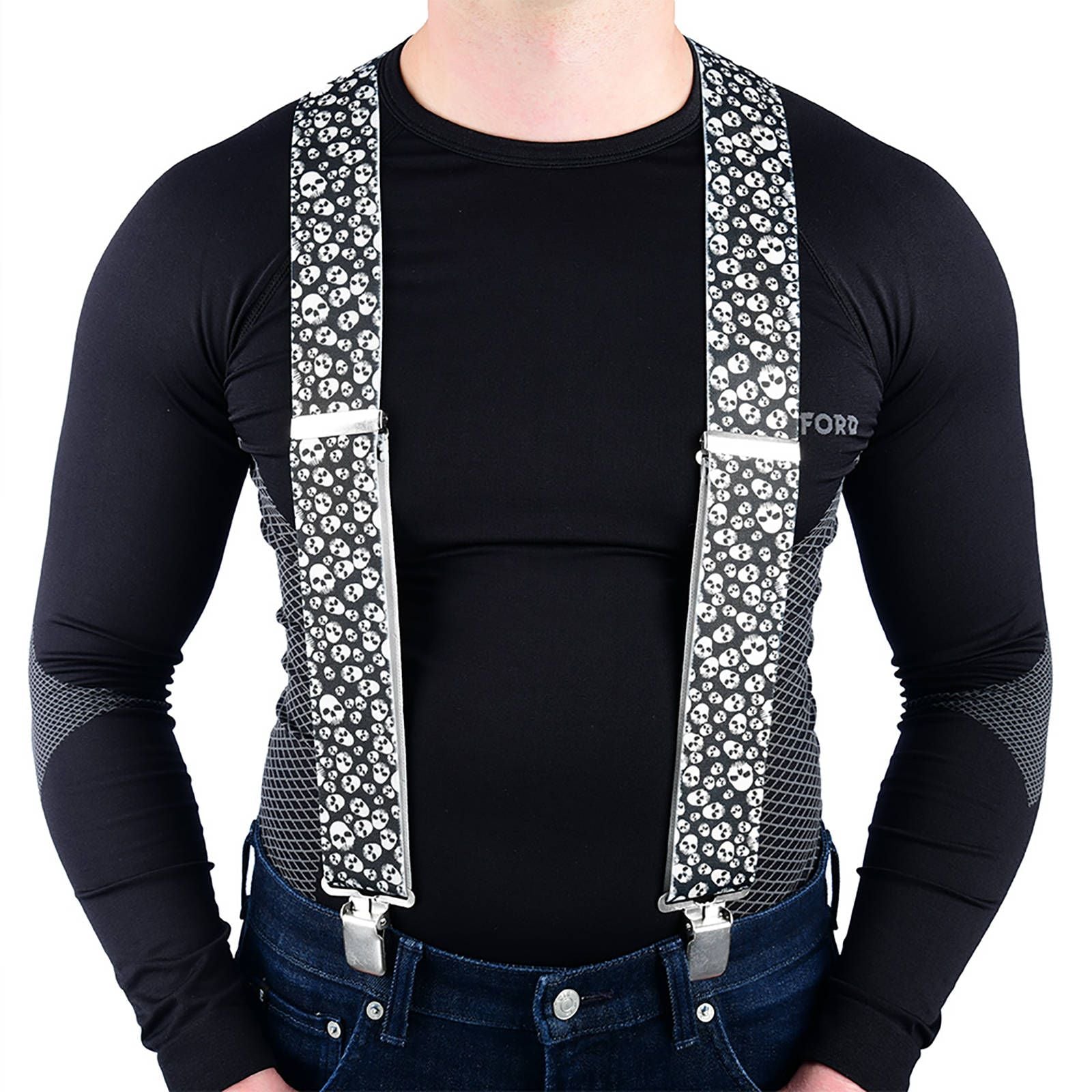 New OXFORD Motorbike Riggers Braces - Skulls #OXCA051