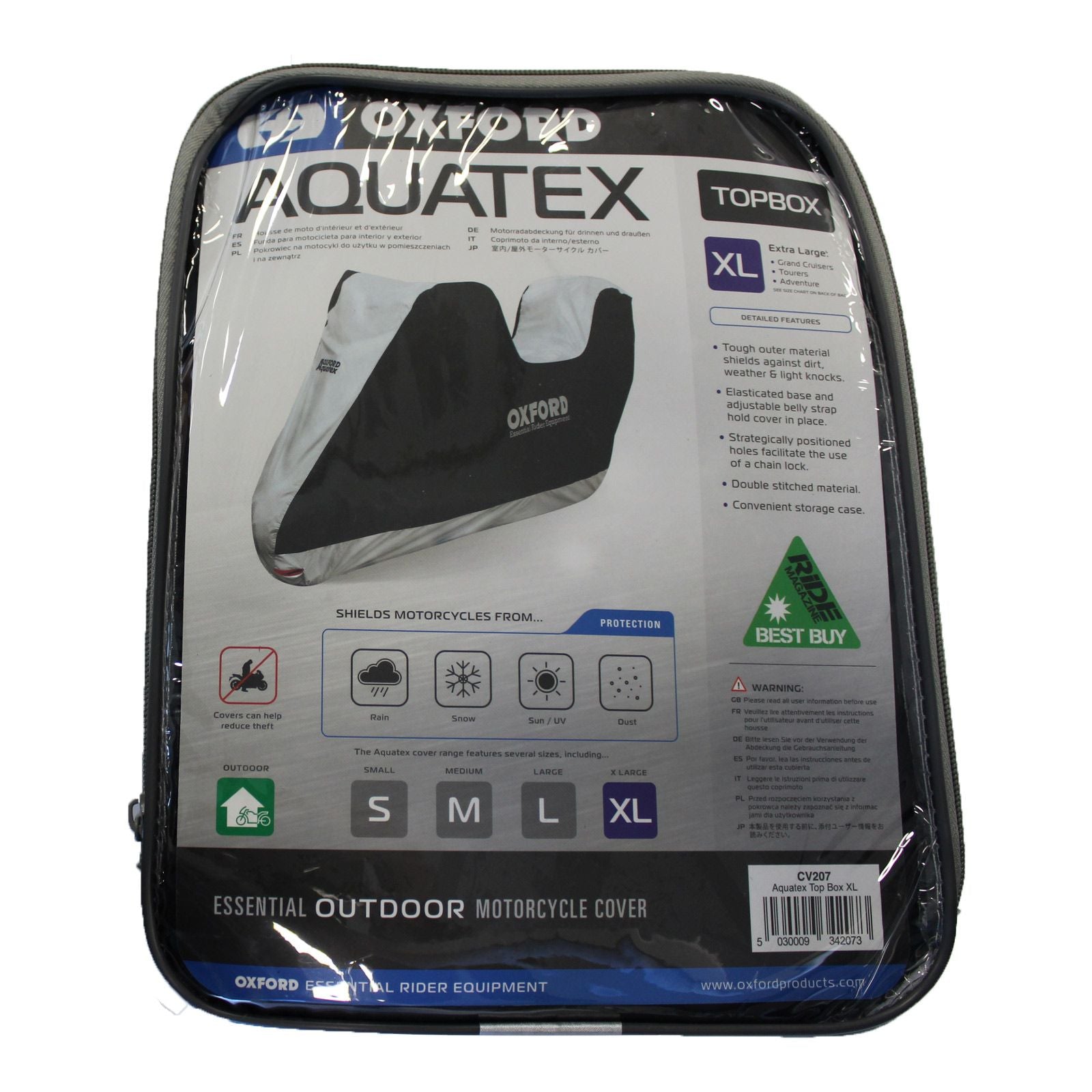New OXFORD Motorcycle Cover Aquatex - XL Top Box #OXCV207