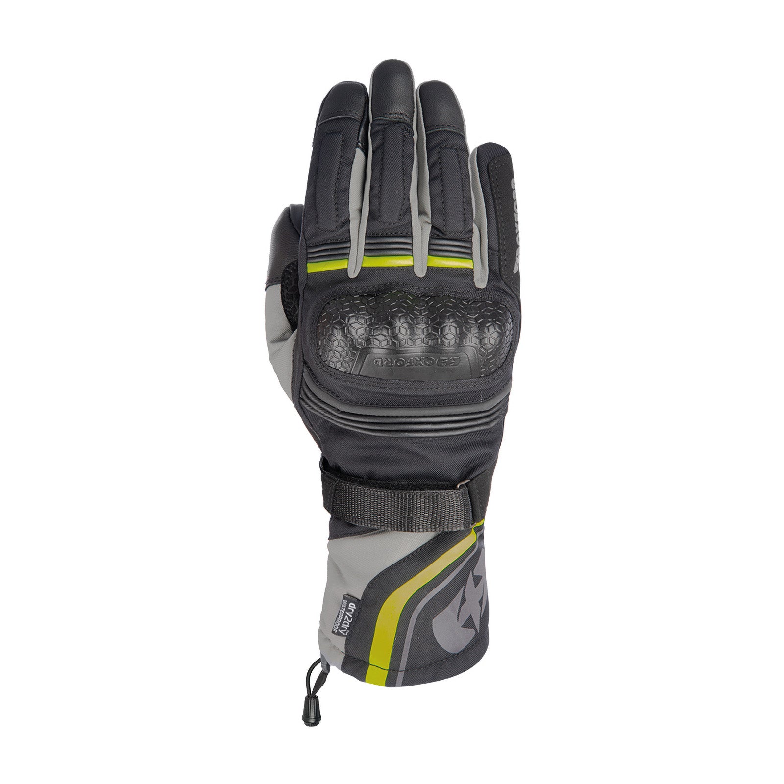 New OXFORD Montreal 4.0 Dry2Dry Gloves - Black / Grey / Fluro (L) #OXGM201105L