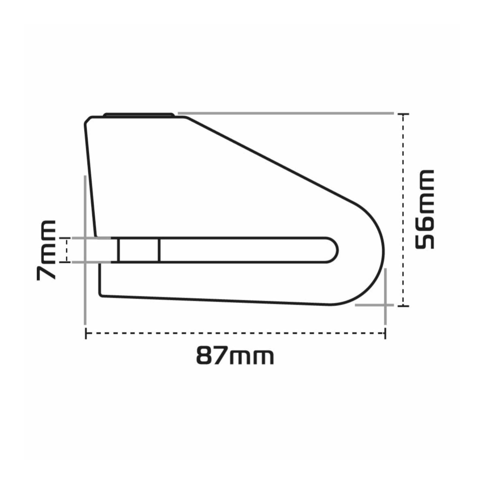 New OXFORD Alpha XD14 Stainless Disc Lock (14mm Pin) - Black #OXLK275