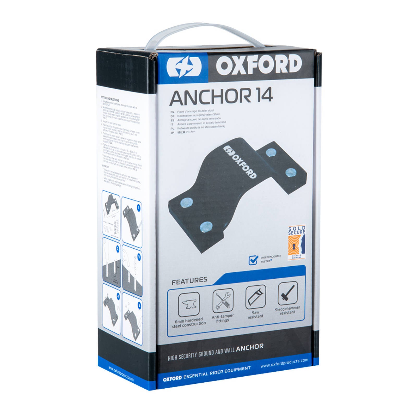 New OXFORD Anchor14 Ground & Wall Anchor Lock Kit #OXLK405