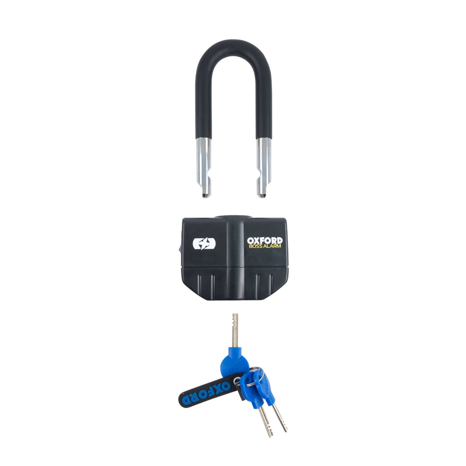 New OXFORD Boss Alarm 16mm Pad Lock - Black #OXLK484