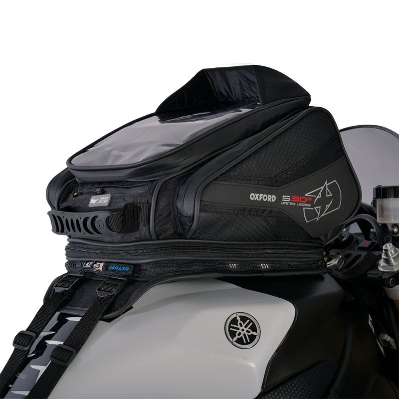 New OXFORD Tank Bag Strap-On S30R - Black #OXOL345