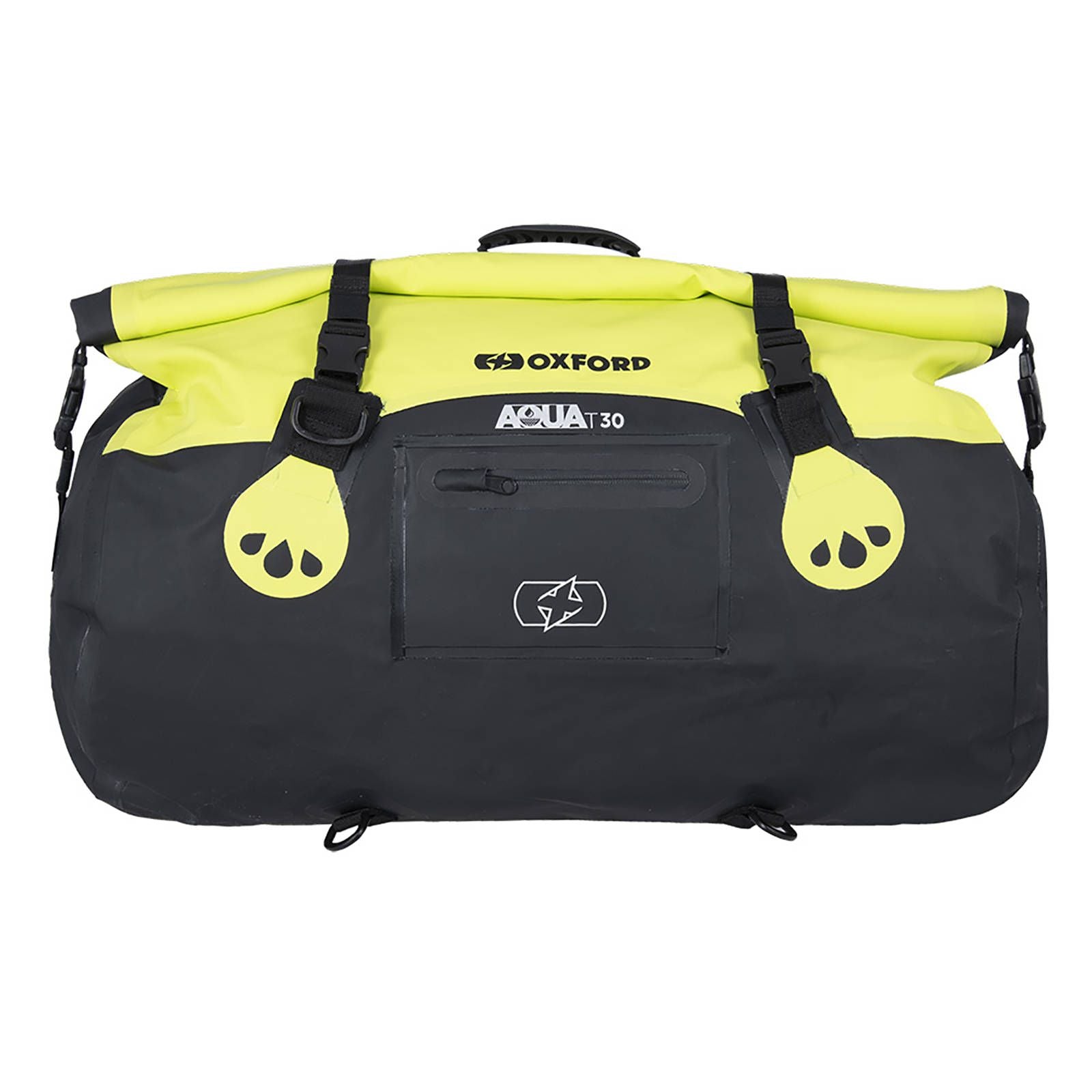 New OXFORD Aqua Roll Bag T30 - Black / Fluro Yellow #OXOL471