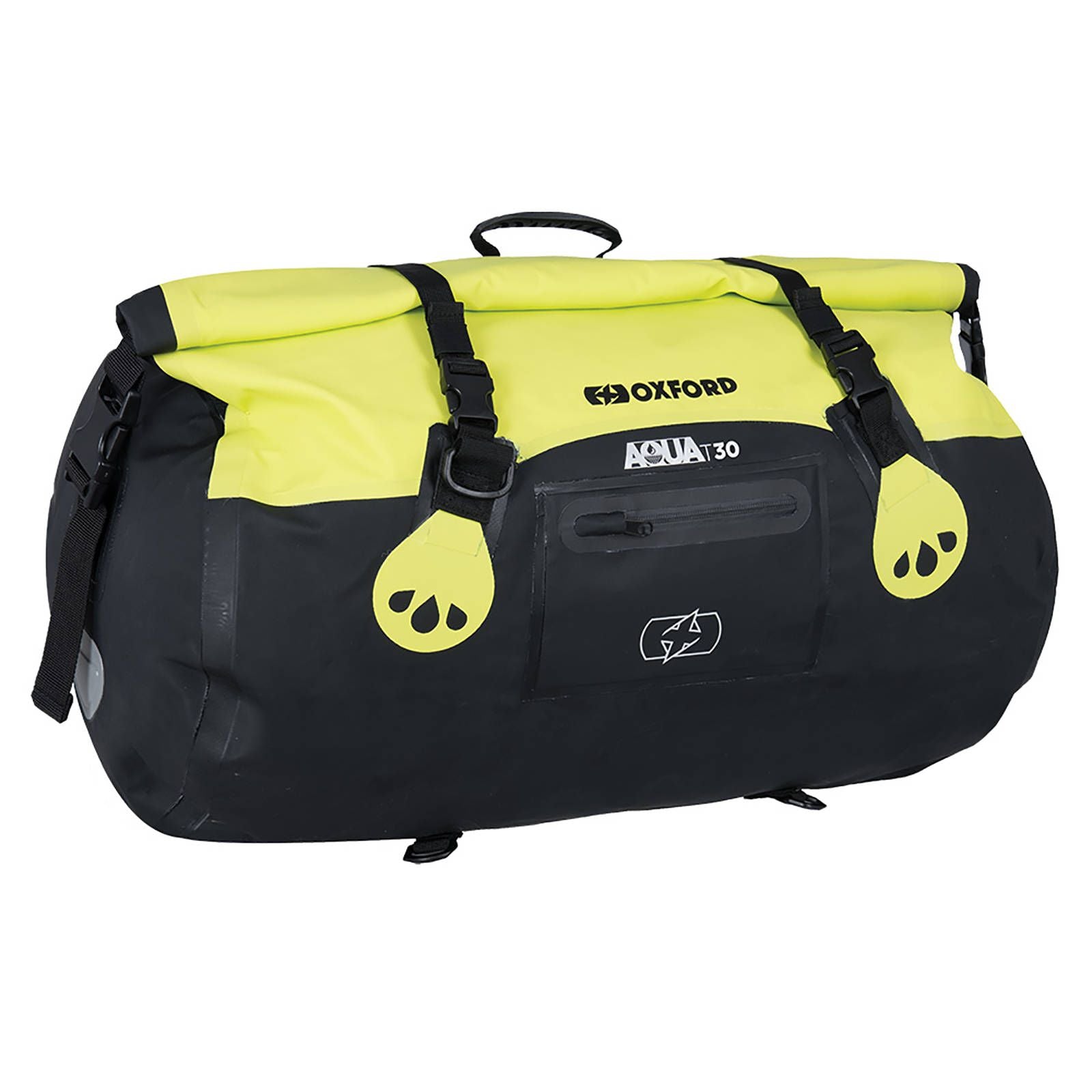 New OXFORD Aqua Roll Bag T30 - Black / Fluro Yellow #OXOL471