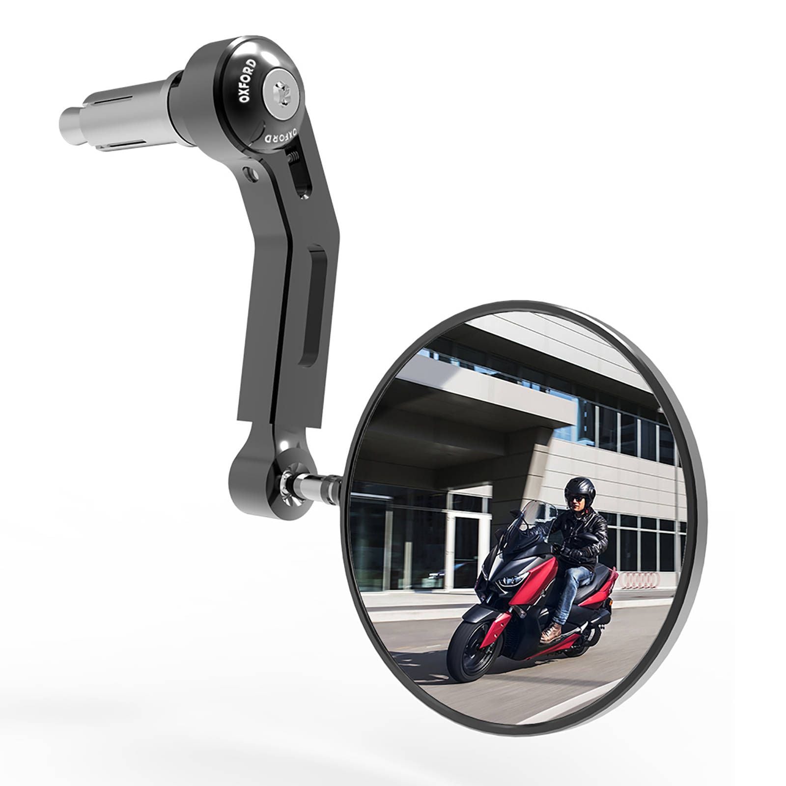 New OXFORD Premium Bar End Mirror - Right Black #OXOX710