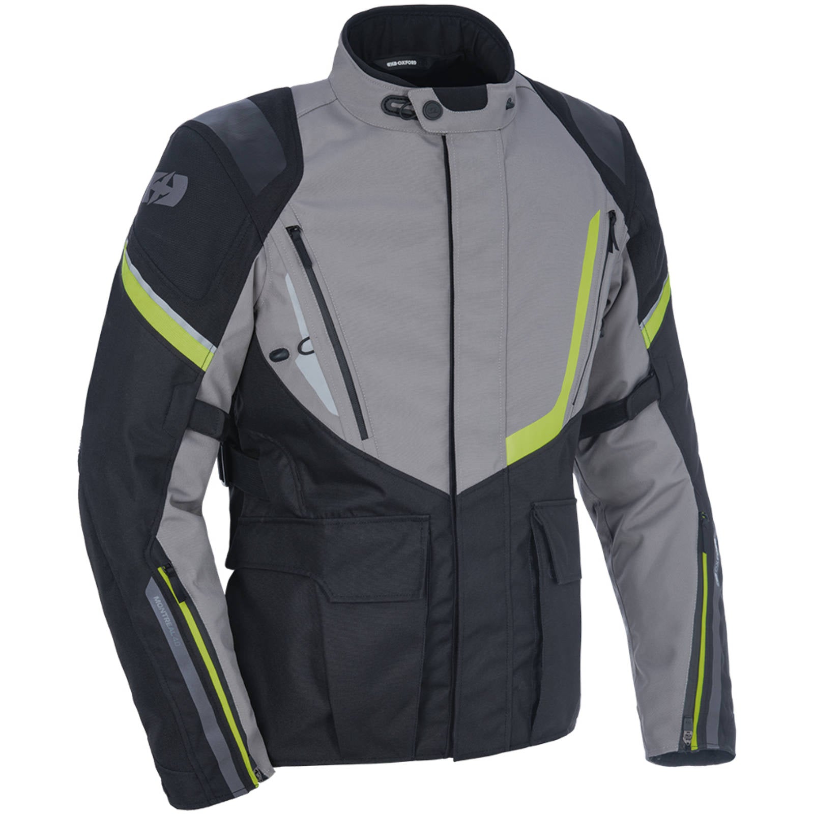 New OXFORD Montreal 4.0 Dry2Dry Jacket - Black / Grey / Fluro (S) #OXTM201105S