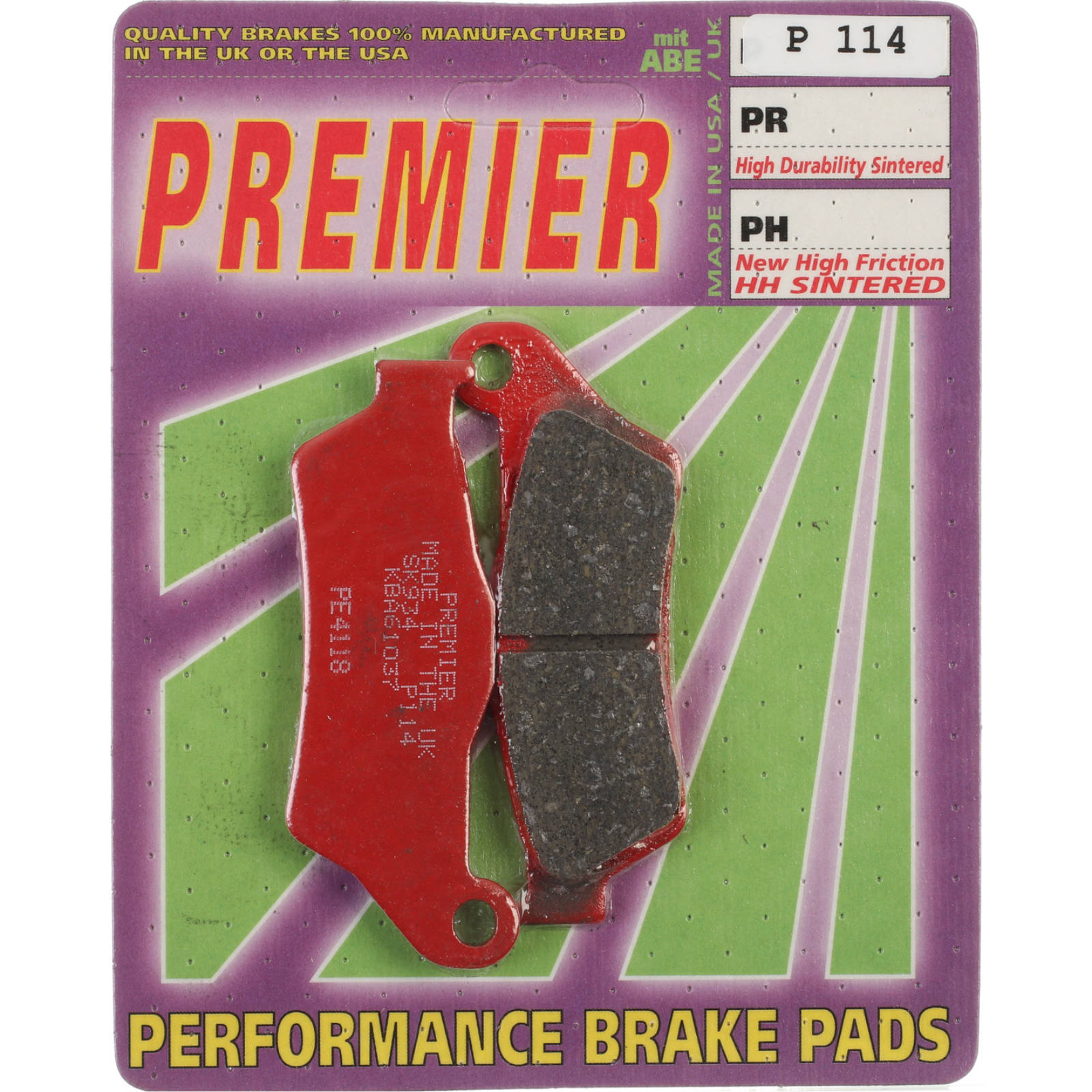 New PREMIER Brake Pads - P Organic Standard #PBP114