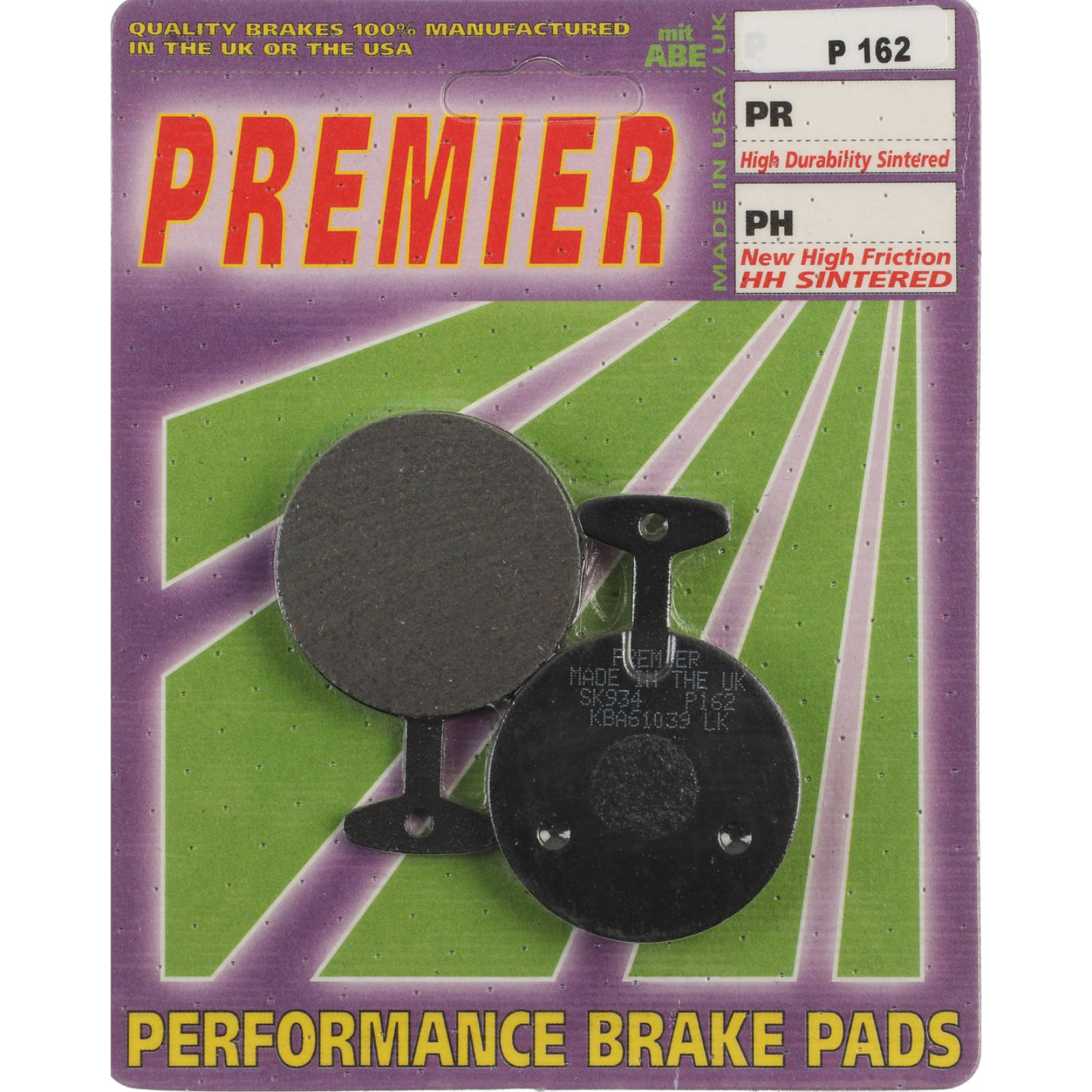 New PREMIER Brake Pads - P Organic Standard #PBP162