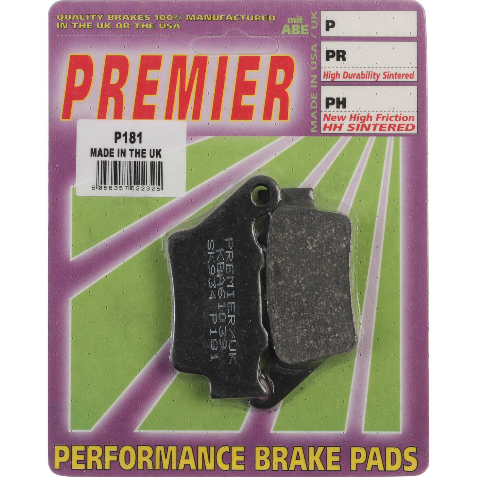 New PREMIER Brake Pads - P Organic Standard #PBP181