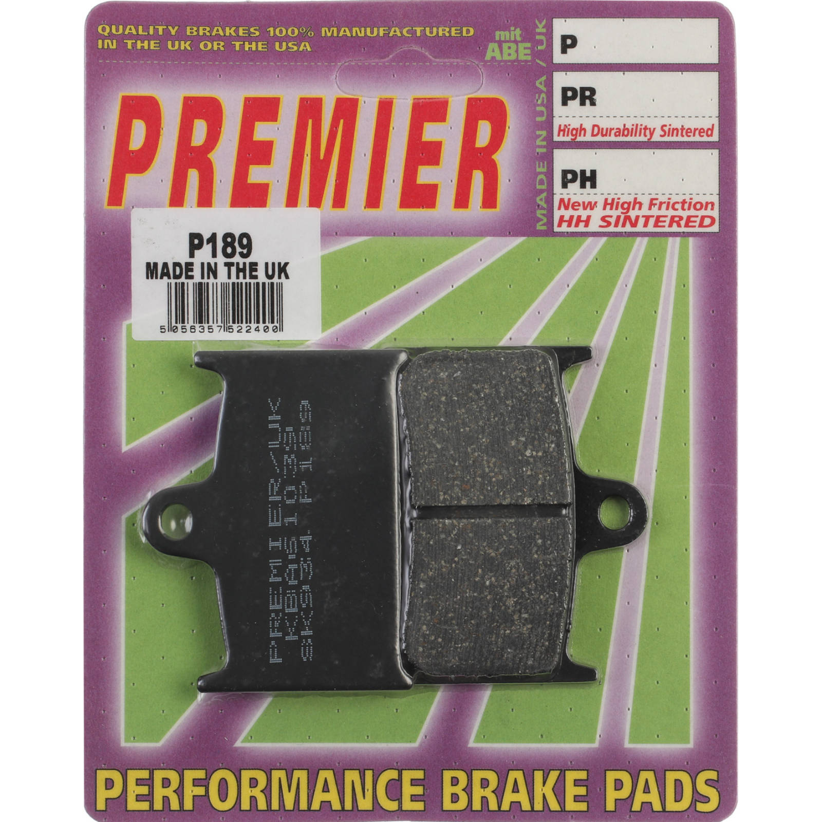 New PREMIER Brake Pads - P Organic Standard #PBP189