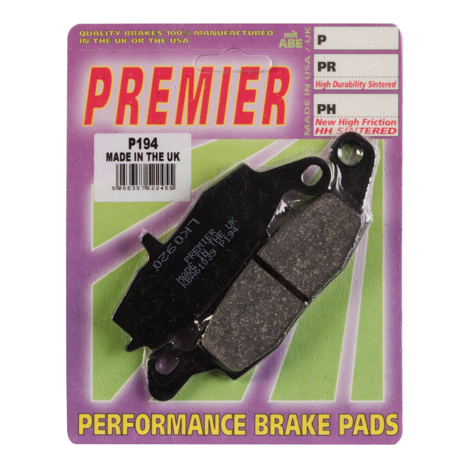 New PREMIER Brake Pads - P Organic Standard #PBP194