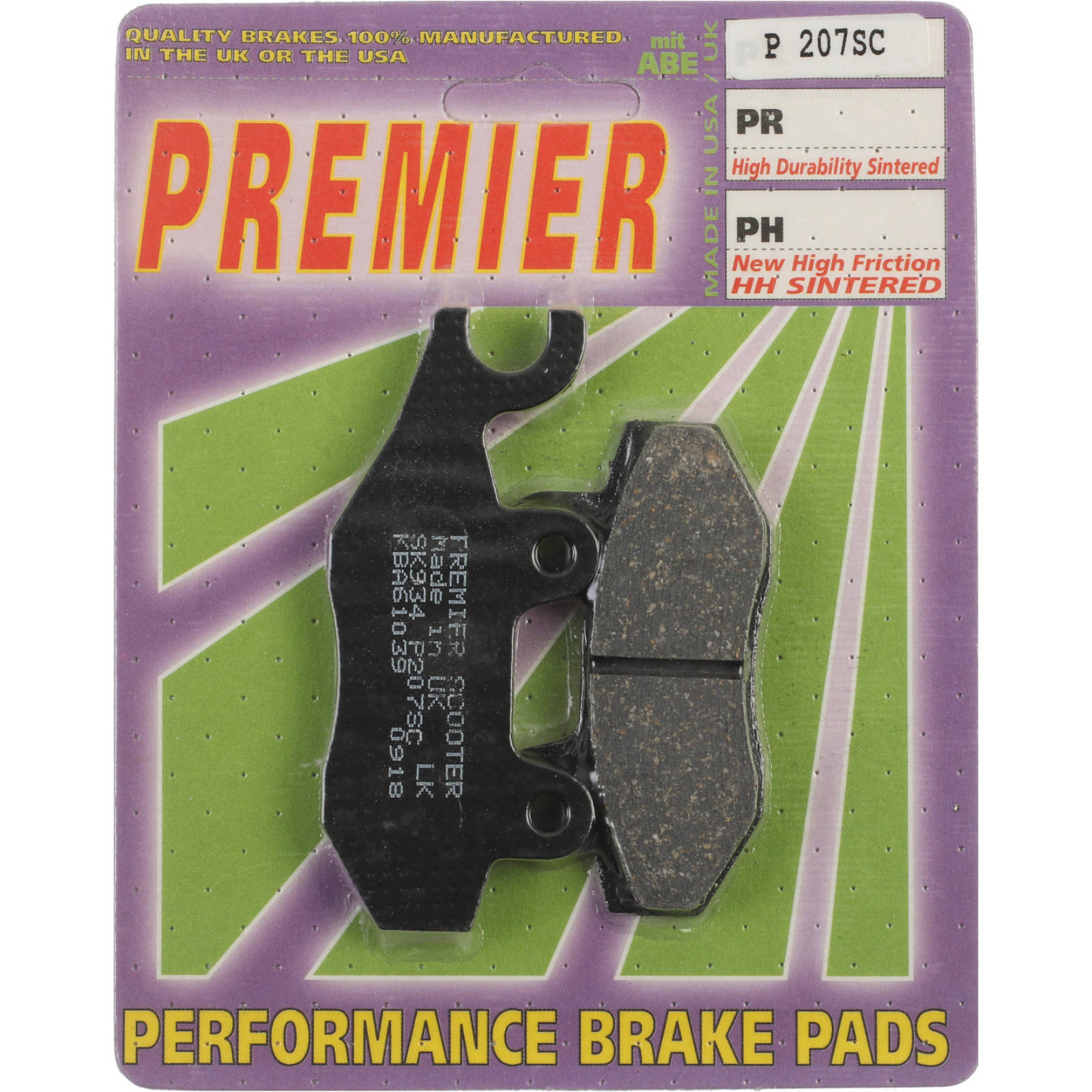 New PREMIER Brake Pads - P Organic Standard #PBP207