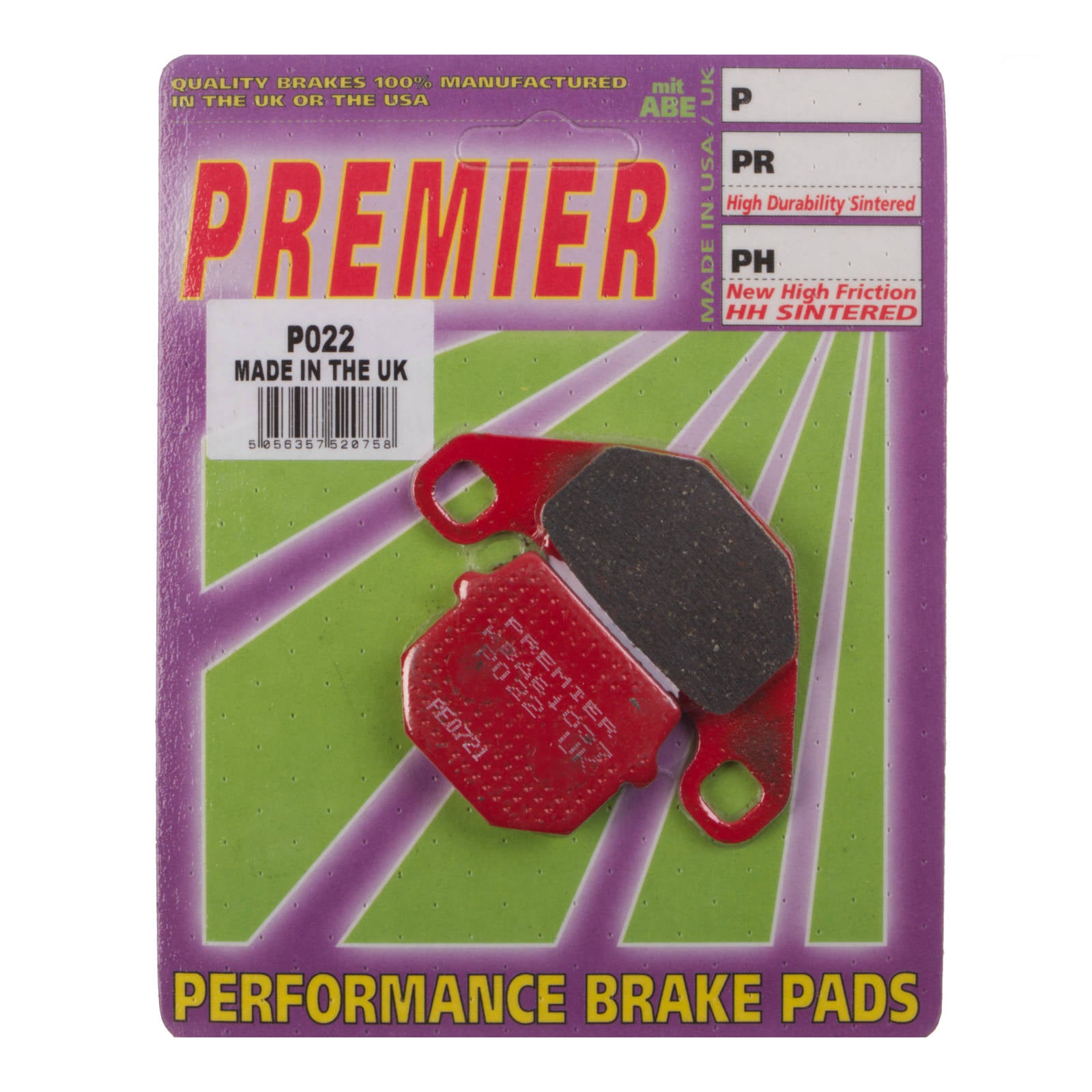 New PREMIER Brake Pads - P Organic Standard #PBP22