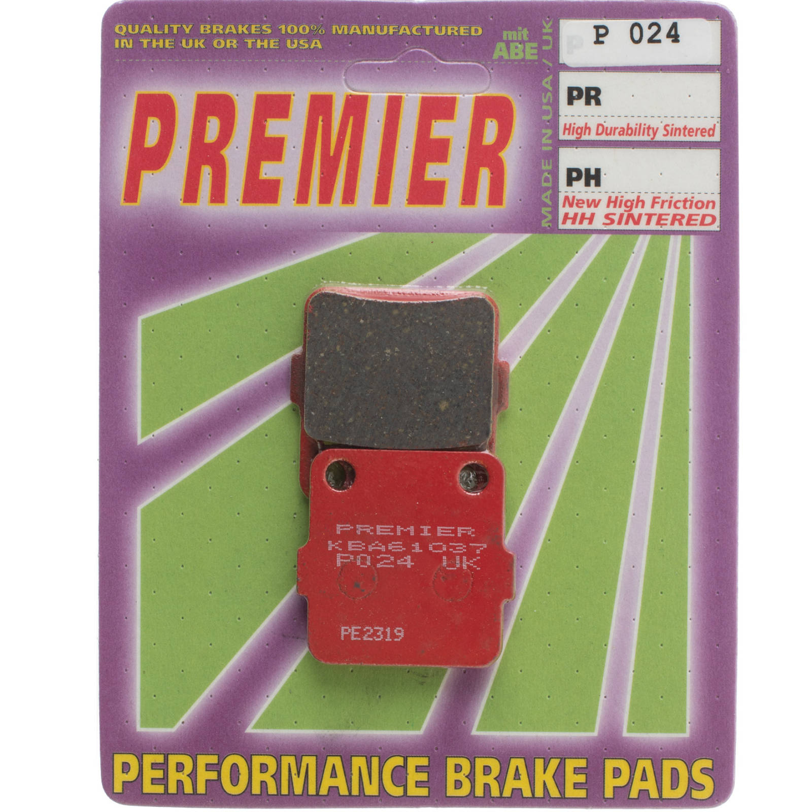 New PREMIER Brake Pads - P Organic Standard #PBP24