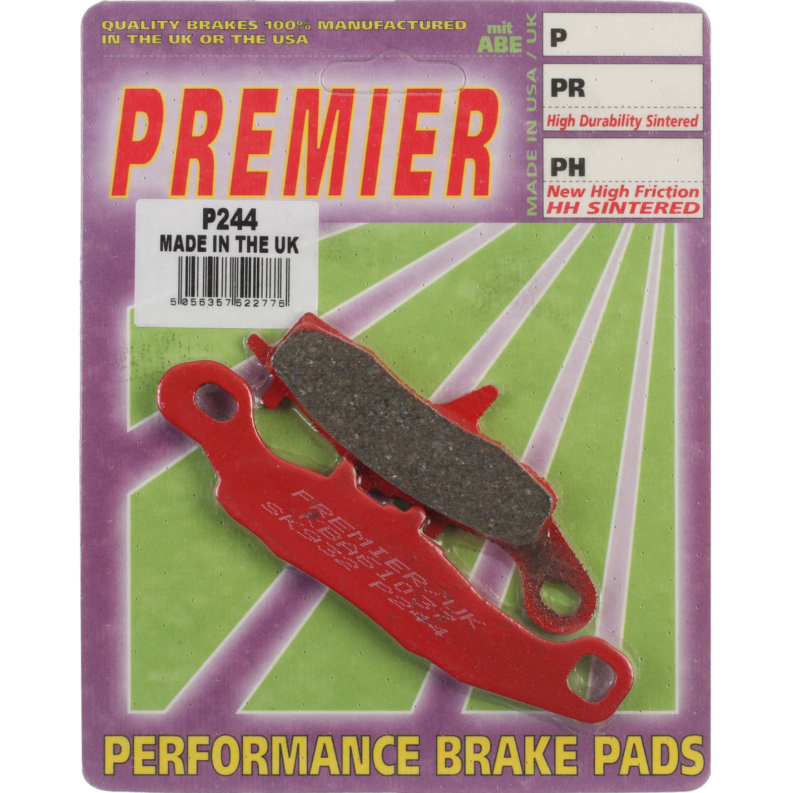 New PREMIER Brake Pads - P Organic Standard #PBP244