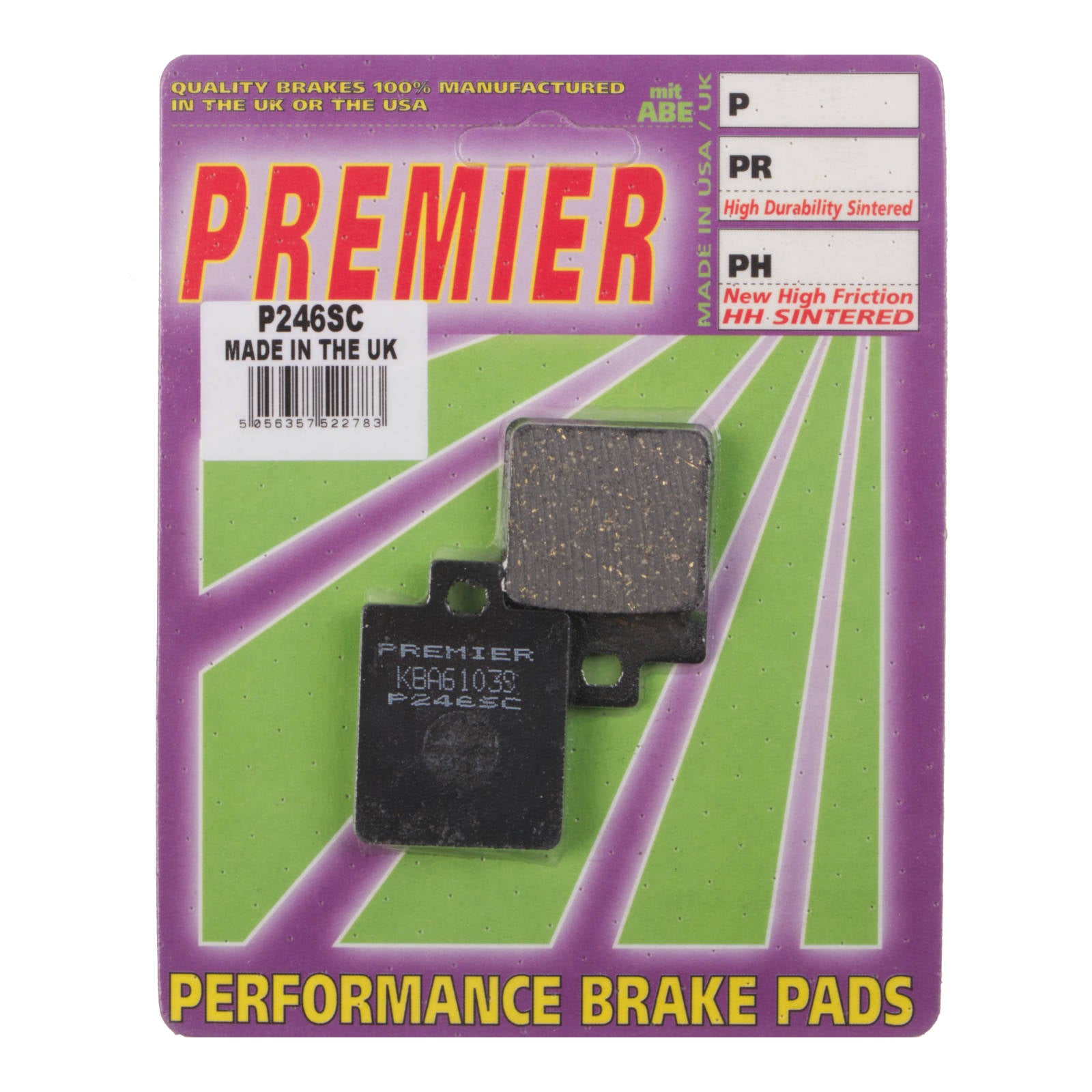 New PREMIER Brake Pads - P-Sc Organic Scooter #PBP246SC