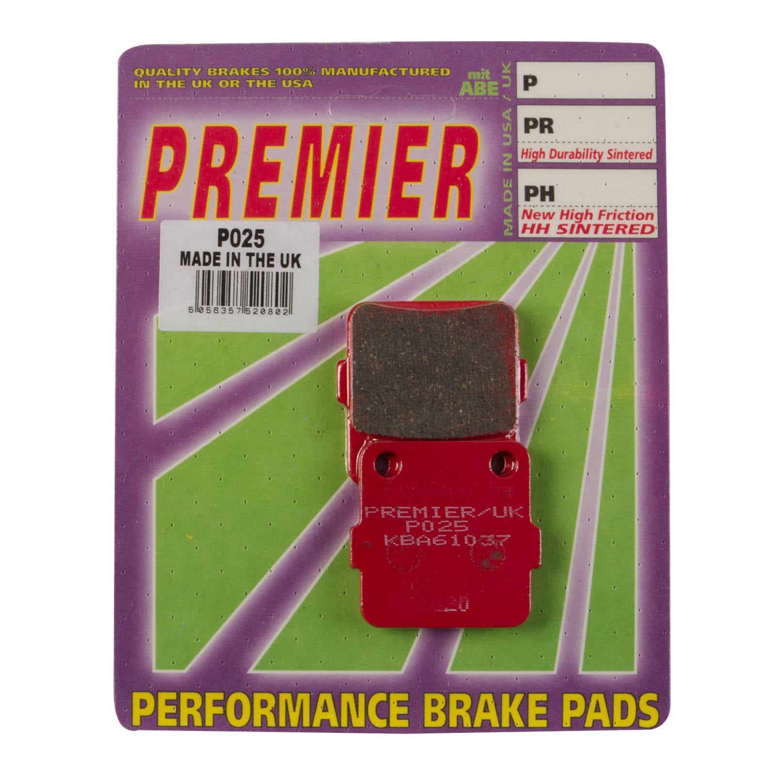 New PREMIER Brake Pads - P Organic Standard #PBP25
