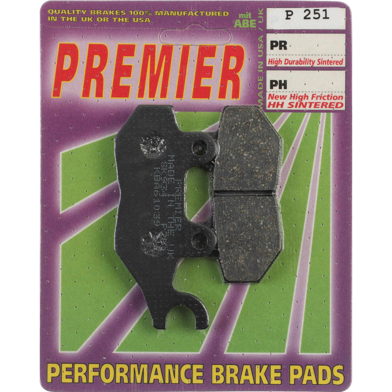 New PREMIER Brake Pads - P Organic Standard #PBP251