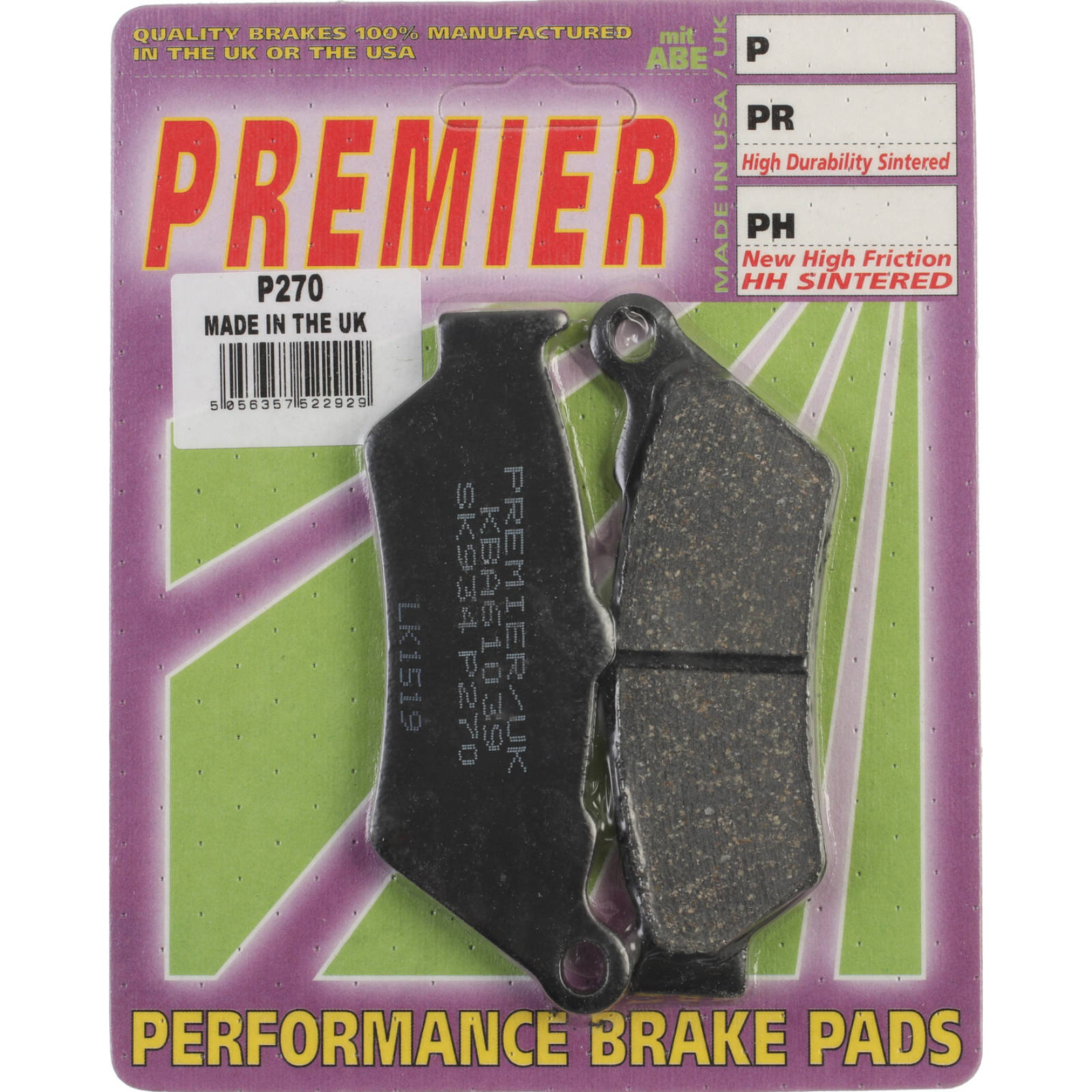 New PREMIER Brake Pads - P Organic Standard #PBP270