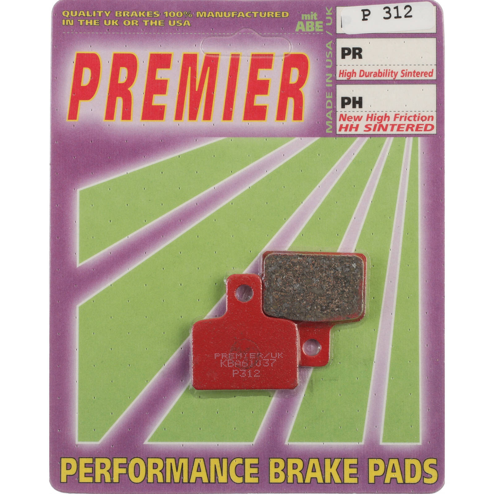 New PREMIER Brake Pads - P Organic Standard #PBP312