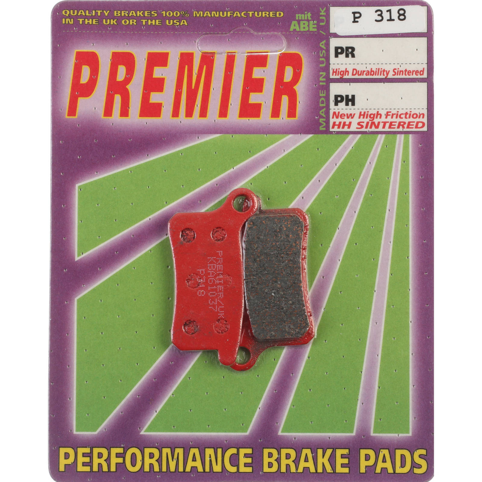 New PREMIER Brake Pads - P Organic Standard #PBP318