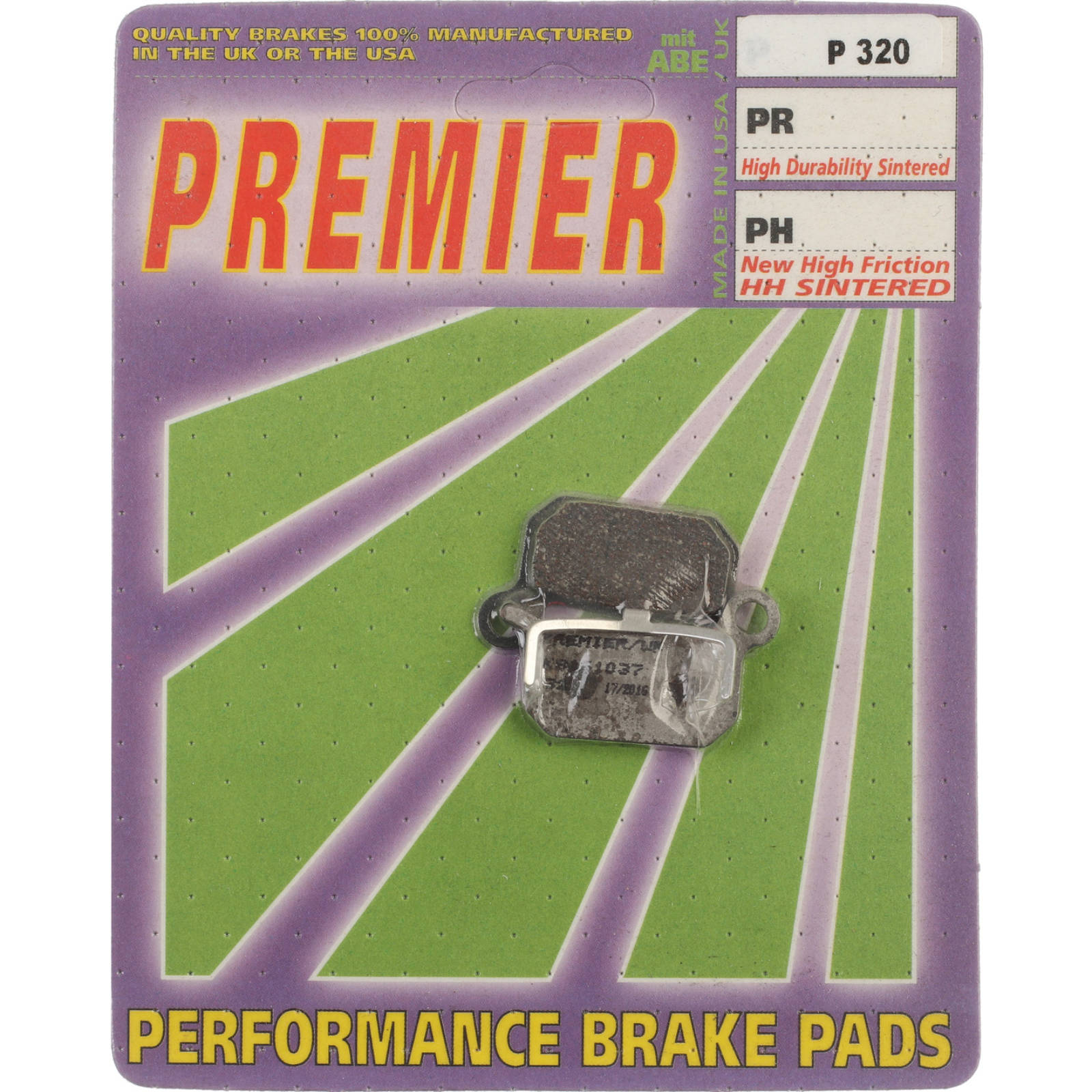 New PREMIER Brake Pads - P Organic Standard #PBP320